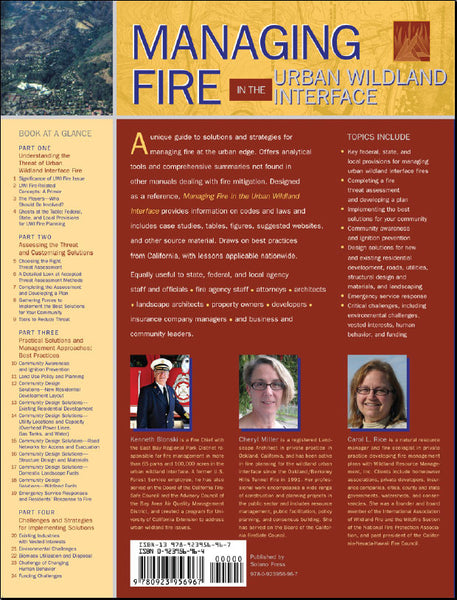 Managing Fire in the Urban Wildland Interface