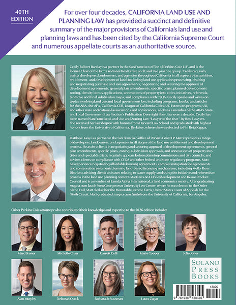 California Land Use & Planning Law 40th edition Pre Order